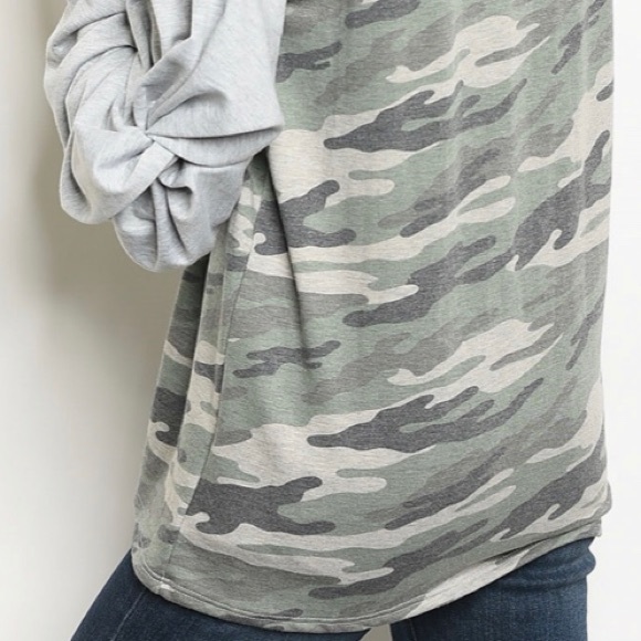 GRAY CAMO TOP - Picture 6 of 9